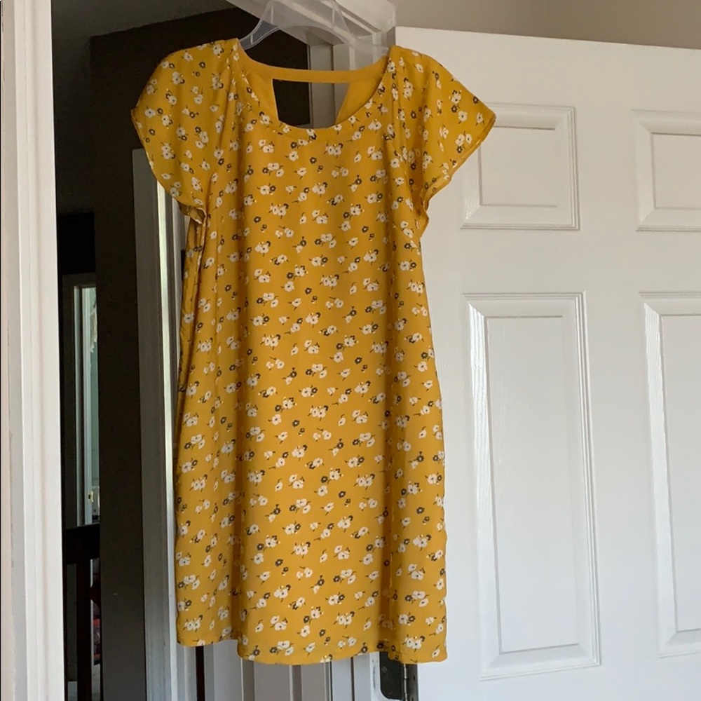 Yellow floral dress